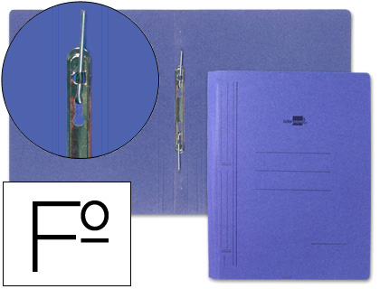 CARPETA GUSANILLO LIDERPAPEL FOLIO CARTON AZUL