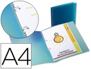 [CA65] CARPETA LIDERPAPEL 2 ANILLAS REDONDAS MINI 15 MM 49072 POLIPROPILENO DIN A4 AZUL TRANSLUCIDO
