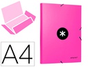 [AW17] CARPETA ANTARTIK GOMAS A4 3 SOLAPAS CARTON FORRADO COLOR ROSA