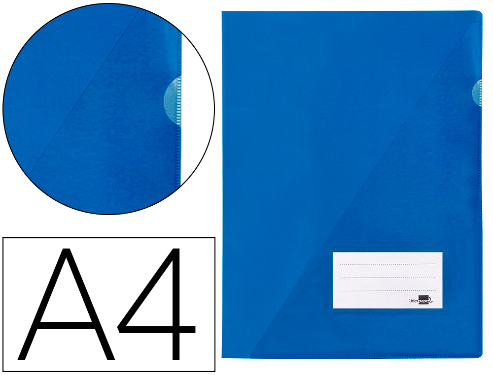 CARPETA LIDERPAPEL DOSSIER A4 UÑERO AZUL
