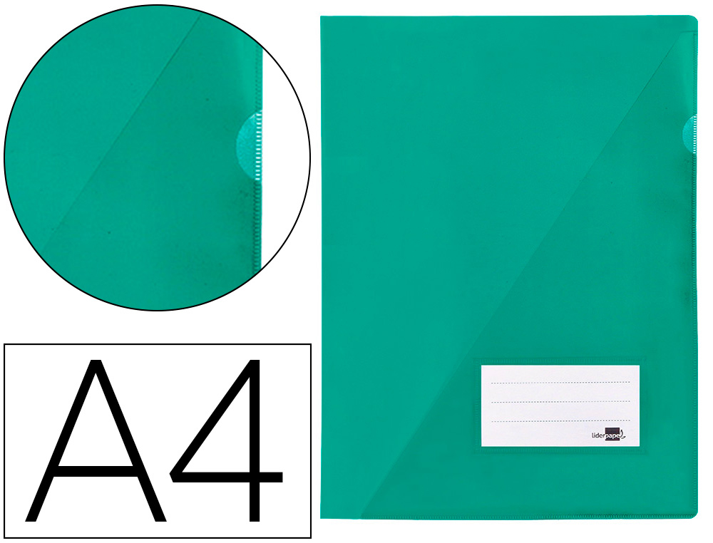 CARPETA LIDERPAPEL DOSSIER A4 UÑERO VERDE