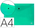 [DS16] CARPETA LIDERPAPEL DOSSIER BROCHE 34043 POLIPROPILENO DIN A4 VERDE TRANSPARENTE 50 HOJAS