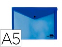 [DS19] CARPETA LIDERPAPEL DOSSIER BROCHE 34352 POLIPROPILENO DIN A5 AZUL TRANSPARENTE