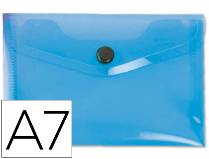 CARPETA LIDERPAPEL DOSSIER BROCHE 44222 POLIPROPILENO DIN A7 AZUL TRANSLUCIDO