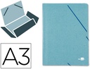 [CG19] CARPETA LIDERPAPEL GOMAS A3 3 SOLAPAS CARTON PRESPAN VERDE