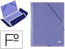[CG33] CARPETA LIDERPAPEL GOMAS FOLIO 3 SOLAPAS CARTON SIMIL PRESPAN AZUL
