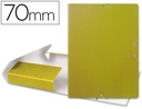 [PJ71] CARPETA PROYECTOS LIDERPAPEL FOLIO LOMO 70MM CARTON GOFRADO AMARILLA