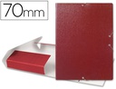 [PJ75] CARPETA PROYECTOS LIDERPAPEL FOLIO LOMO 70MM CARTON GOFRADO ROJA