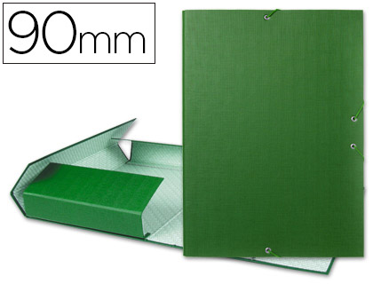 CARPETA PROYECTOS LIDERPAPEL FOLIO LOMO 90MM CARTON FORRADO VERDE