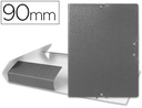 [PJ93] CARPETA PROYECTOS LIDERPAPEL FOLIO LOMO 90MM CARTON GOFRADO GRIS