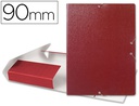 [PJ95] CARPETA PROYECTOS LIDERPAPEL FOLIO LOMO 90MM CARTON GOFRADO ROJA