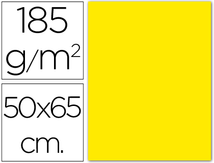 CARTULINA CANSON 50X65 04 AMARILLO CANARIO CM 185 GR -UNIDAD-