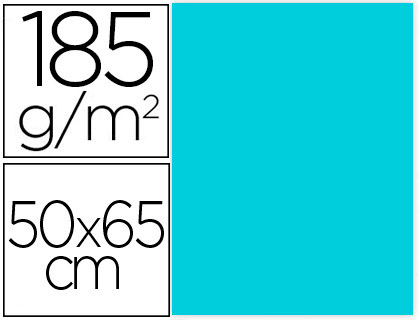 CARTULINA CANSON 50X65 26 AZUL CARIBE CM 185 GR -UNIDAD-
