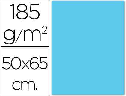 CARTULINA CANSON 50X65 20 AZUL CIELO CM 185 GR -UNIDAD-