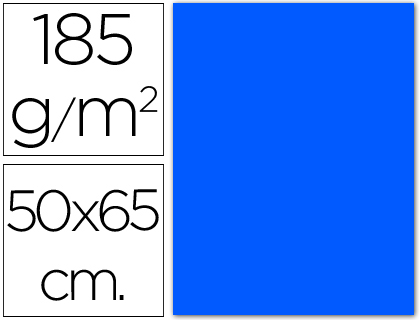CARTULINA CANSON 50X65 22 AZUL MAR CM 185 GR -UNIDAD-