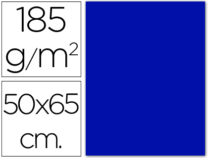 CARTULINA CANSON 50X65 24 AZUL ULTRAMAR CM 185 GR -UNIDAD-