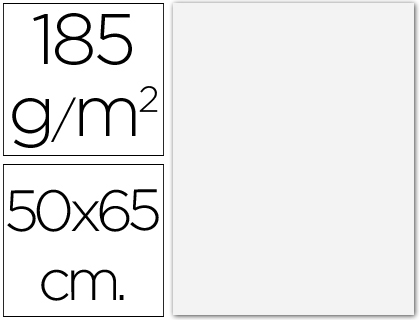 CARTULINA CANSON 50X65 01 BLANCA CM 185 GR -UNIDAD-