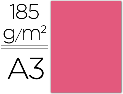 CARTULINA CANSON DIN A3 43 FUCSIA FLUORESCENTE 185 GR -UNIDAD-