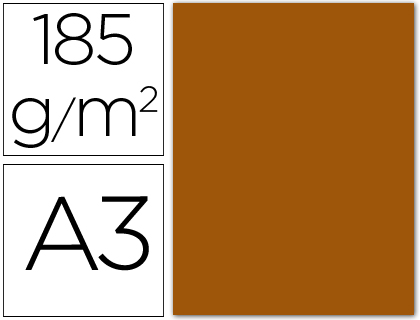 CARTULINA CANSON DIN A3 34 MARRON CHOCOLATE 185 GR -UNIDAD-