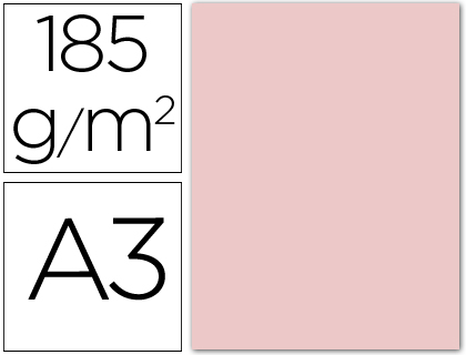 CARTULINA CANSON DIN A3 10 ROSA 185 GR -UNIDAD-