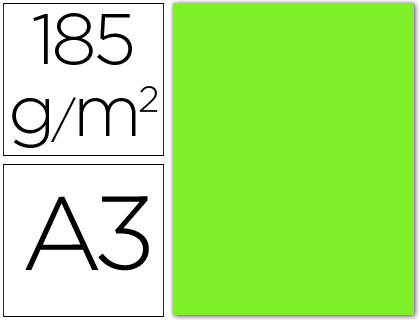 CARTULINA CANSON DIN A3 44 VERDE FLUORESCENTE 250 GR -UNIDAD-