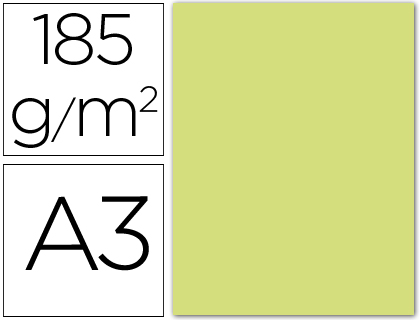 CARTULINA CANSON DIN A3 27 VERDE MANZANA 185 GR -UNIDAD-