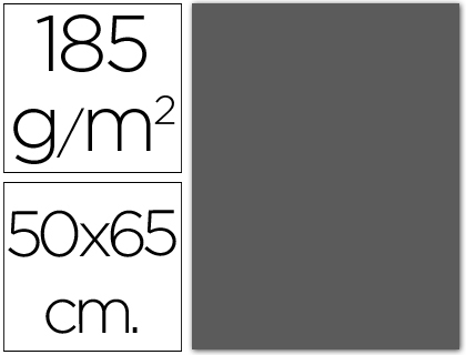 CARTULINA CANSON 50X65 36 GRIS PLOMO CM 185 GR -UNIDAD-