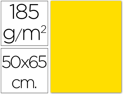 CARTULINA CANSON 50X65 05 GUALDA CM 185 GR -UNIDAD-
