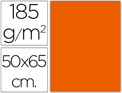 CARTULINA CANSON 50X65 08 MANDARINA CM 185 GRS -UNIDAD-