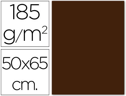 CARTULINA CANSON 50X65 34 MARRON CHOCOLATE CM 185 GR -UNIDAD-
