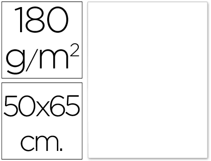 CARTULINA LIDERPAPEL 50X65 CM 180G/M2 BLANCO