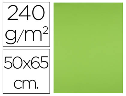 CARTULINA LIDERPAPEL 50X65 CM 240G/M2 VERDE HIERBA