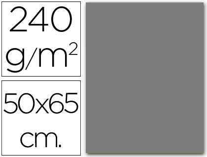 CARTULINA LIDERPAPEL 50X65 CM GRIS 240 GR UNIDAD