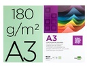 [CD06] CARTULINA LIDERPAPEL A3 180G/M2 VERDE PAQUETE DE 100 HOJAS