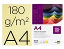 [CT05] CARTULINA LIDERPAPEL A4 180G/M2 AMARILLO PAQUETE DE 100 HOJAS