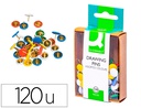 [KF02020] CHINCHETAS Q-CONNECT COLORES SURTIDOS -CAJA DE 120 UNIDADES