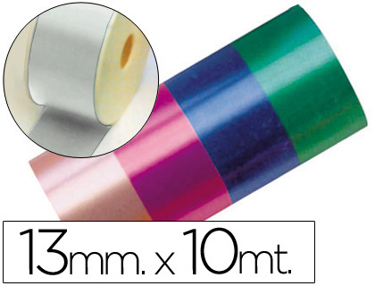CINTA FANTASIA 10 MT X 13 MM PLATA