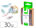 [KF02027] CLIPS COLORES RAYADOS Q-CONNECT 50 MM CAJA DE 30 UNIDADES COLORES SURTIDOS