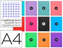 [KD63] CUADERNO ESPIRAL A4 MICRO ANTARTIK TAPA FORRADA 120H 90 GR CUADRO 5MM 5 BANDAS 4 TALADROS COLORES SURTIDOS