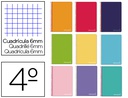 [BC52] CUADERNO ESPIRAL LIDERPAPEL CUARTO WITTY TAPA DURA 80H 75GR CUADRO 6MM CON MARGEN COLORES SURTIDOS
