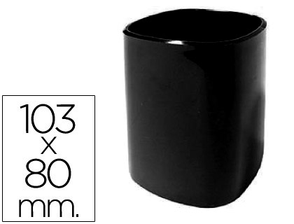 CUBILETE PORTALAPICES 102-N PLASTICO NEGRO 103X80 MM