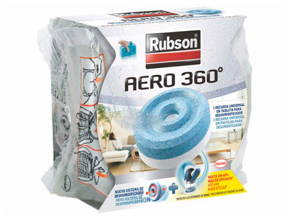 RECAMBIO PASTILLA DESHUMIDIFICADOR RUBSON AERO 360º AROMATERAPIA FLORES