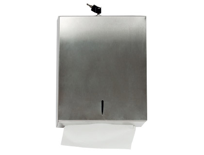 DISPENSADOR Q-CONNECT DE TOALLITAS DE PAPEL ACERO INOXIDABLE 283X100X365 MM
