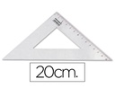 [ES02] ESCUADRA LIDERPAPEL 20 CM PLASTICO CRISTAL