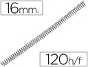 [KF04432] ESPIRAL METALICO Q-CONNECT 64 5:1 16MM 1,2MM CAJA DE 100 UNIDADES
