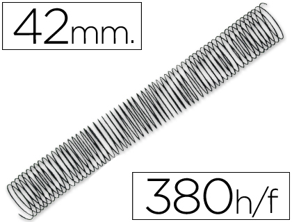 ESPIRAL METALICO Q-CONNECT 64 5:1 42MM 1,2MM CAJA DE 25 UNIDADES