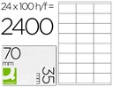[KF10645] ETIQUETA ADHESIVA Q-CONNECT KF10645 -TAMAÑO 70X35 MM FOTOCOPIADORA LASER INK-JET CAJA CON 100 HOJAS DIN A4