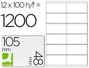 [KF10657] ETIQUETA ADHESIVA Q-CONNECT KF10657 TAMAÑO 105X48 MM FOTOCOPIADORA LASER INK-JET CAJA CON 100 HOJAS DIN A4