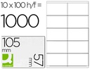 [KF10658] ETIQUETA ADHESIVA Q-CONNECT KF10658 TAMAÑO 105X57 MM FOTOCOPIADORA LASER INK-JET CAJA CON 100 HOJAS DIN A4