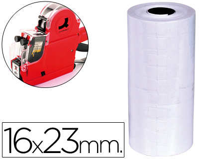ETIQUETAS Q-CONNECT BLANCA 16X23 MM LISA ROLLO 700 ETIQUETAS PARA ETIQUETADORA Q-CONNECT KF00711